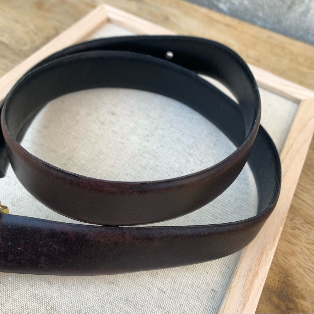 Cristian Dior 80s leather brass belt - Picture 3 of 5